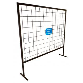 Мобильное передвижное ограждение с логотипом