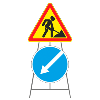 Опора под 2 дорожных знака